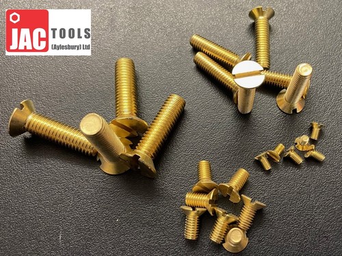 Solid brass csk - brass, slotted