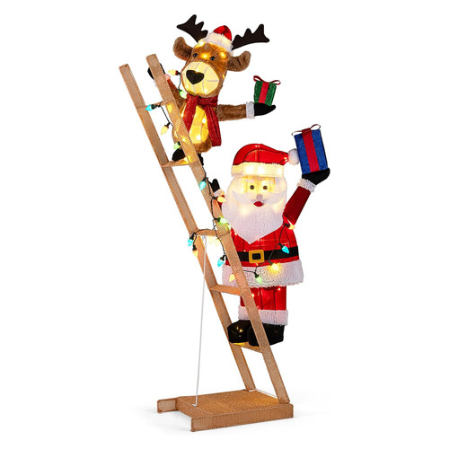 5ft lighted santa and - 5.5ft,