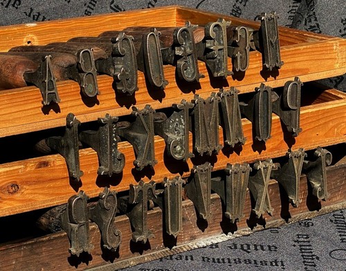 Brass stamp letter finishing - brass,