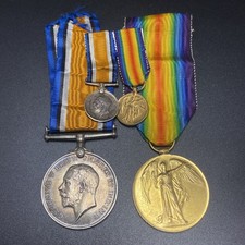 Original WW1 British Medal Pair 624424 Gnr.W.H.Smith H.A.C. -ART- & Miniatures
