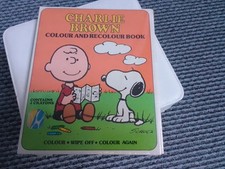 Vintage Charlie Brown Colour Book Recolour Book crayons Schulz sealed