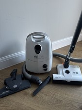 SEBO Airbelt E3 Premium + Boost White Cylinder Vacuum Cleaner with Crevice Tool