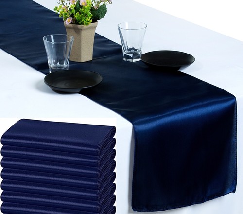Navy blue satin table - 10,