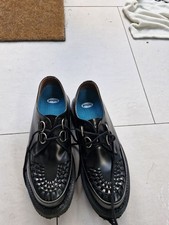 GEORGE COX SKIPTON SIZE 10 BLACK LEATHER