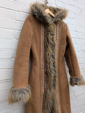 Vintage 90s afghan faux suede