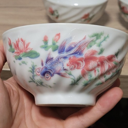 Vintage porcelain bowl lotus - vintage,