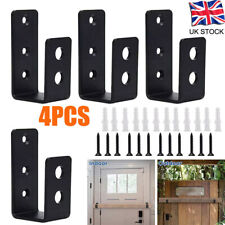 Door Brackets 4 Pack, Door Barricade Clamps U Brackets, U Shaped Door Brackets