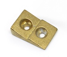 Vintage Car Door catch Striker plate, Brass - 38mm x 32mm - 'Click/click' action