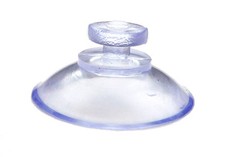 100 x 20mm Round Button Suction Cups/Pads (Window Suckers) Clear Rubber/Plastic