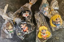 6x Sailor Moon Anime Action Figures 3D Keyrings Tuxedo Mask Usagi Tsukino