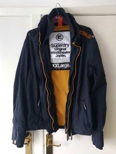 Superdry Original Navy Jacket XXL Windcheater Japan 3 Zips