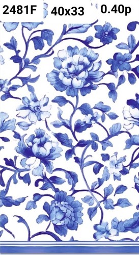 Blue and white single - and, white/single