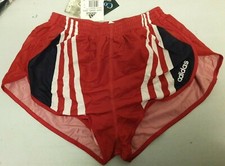 Vintage Adidas Womens Shorts Sprinter UK 8 10 Running Retro Red Glanz 80's (A21