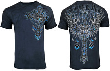 Xtreme Couture By Affliction Men's T-shirt Iron Work Cross wings S-4XL