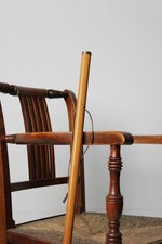 Antique Gold 12ct Swagger Stick Walking Cane Malacca Cane