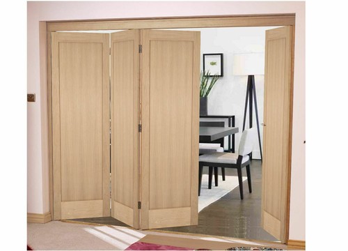 Oak bifold doors - , internal