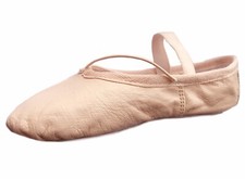 Ballet Shoes, Pink Leather Ballet Dance shoes Full Sole Children Kids Girls
