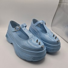 Koi Footwear Dear Chunky Anime Cosplay shoes studs baby blue 7 UK Mary Janes