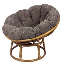 NEW Papasan Chair & Cushion, Light Oak frame, wide choice of colours & fabrics.