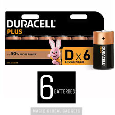 6 X DURACELL D Plus Power