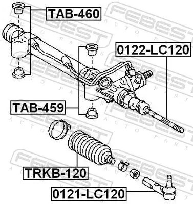 Steering gear mounting - , bush