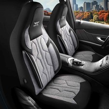 Car Seat Covers Suitable A for Bimobil Caravans Caravan in Light Grey Black