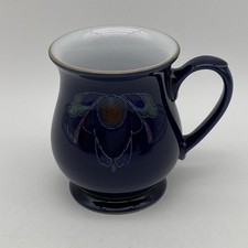 Denby Langley BAROQUE Craftsman Mug Pot Belly Cobalt Blue Multicolor Flower