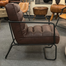 Leather Vintage chair - Industrial Living Room Arm chair