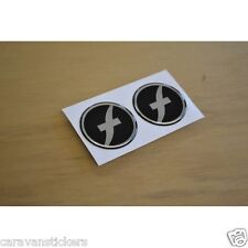 FLEETWOOD Caravan - (STYLE 3)(RESIN DOMED) - Wheelcap Stickers Graphics - PAIR