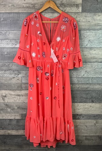 Monsoon aimee midi wrap dress - aimee,
