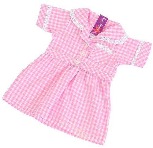 Frilly lily pink checked - frilly,