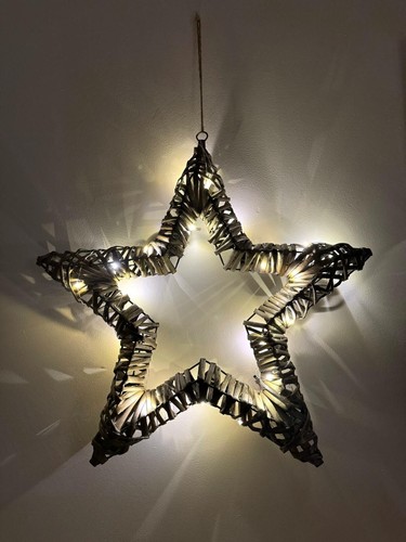 45cm wicker led star lights - wicker,
