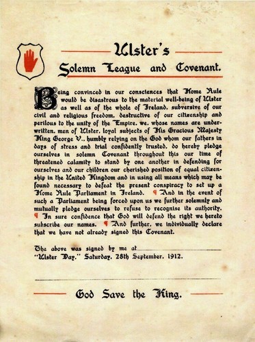 Ulster covenant metal plaque - ulster,