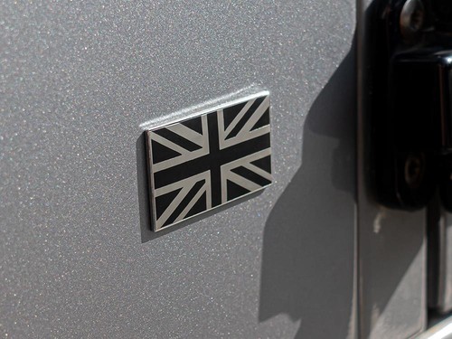 Black silver union jack - silver,