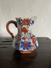Antique Masons Ironstone Octagonal Waterlily Small Hydra Jug C1900