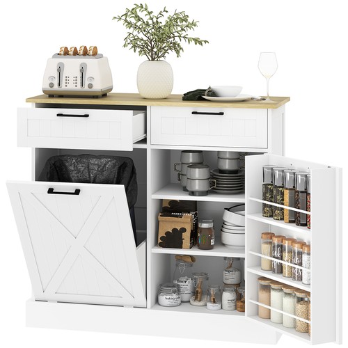 Homcom sideboard with trash - sideboard,