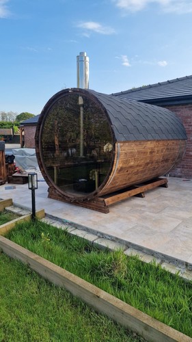 Luxury 250cm barrel sauna - 250cm,