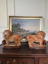 Pair Of Large Brown Antique