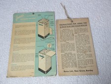 Vintage Instructions for