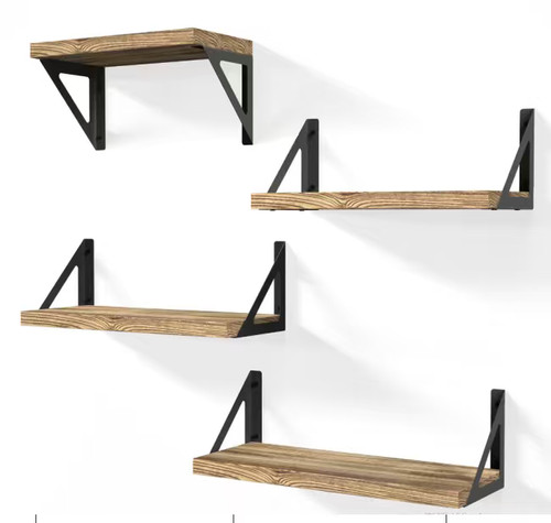 4pcs wooden floating wall - floating,