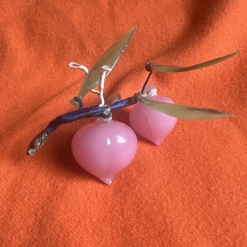 Art glass fruit rose pink - fruit,,