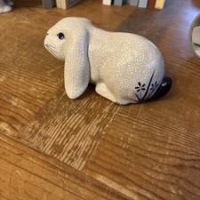 VTG The Potting Shed Dedham Pottery Bunny Rabbit Figurine w/ Long Floppy Ears