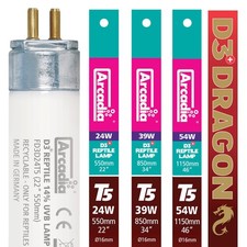 ARCADIA DRAGON REPTILE T5 BULB HIGH OUTPUT 14% UVB 30% UVA LAMP TERRARIUM LIZARD