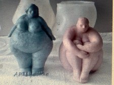 2 x new silicone  moulds concrete/ resin/, etc. statues decoration soap making