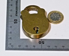 BRASS PADLOCK NO KEY ANTIQUE