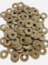 radiator pipe covers OAK lacquered rosette pipe collars wooden low profile x 2