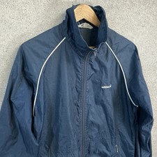 Navy Blue Vintage Adidas Embroidered Zip-Up Jacket - Size L