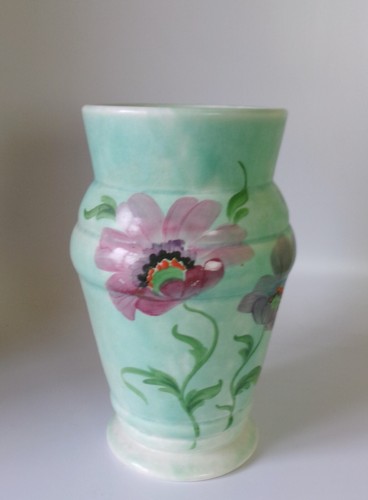 Art deco handpainted vase - handpainted,