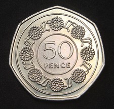 50p Gibraltar Fifty Pence 1988