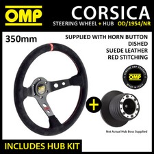 PEUGEOT 106 RALLYE 1.6 97-98 OMP CORSICA 350mm SUEDE LEATHER STEERING WHEEL KIT